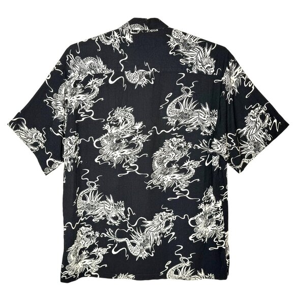 Vintage Tori Richard Mens Dragon Print Hawaiian Shirt - Made in Hawaii - Size L - Picture 3 of 7